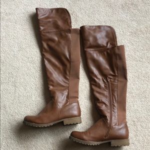 Tan Over the Knee Boots